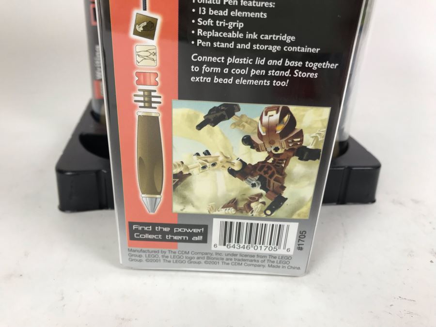 New 2001 LEGO Bionicle Pohatu Stone Writing System Pens By The CDM Company - 6 Pens [Photo 8]