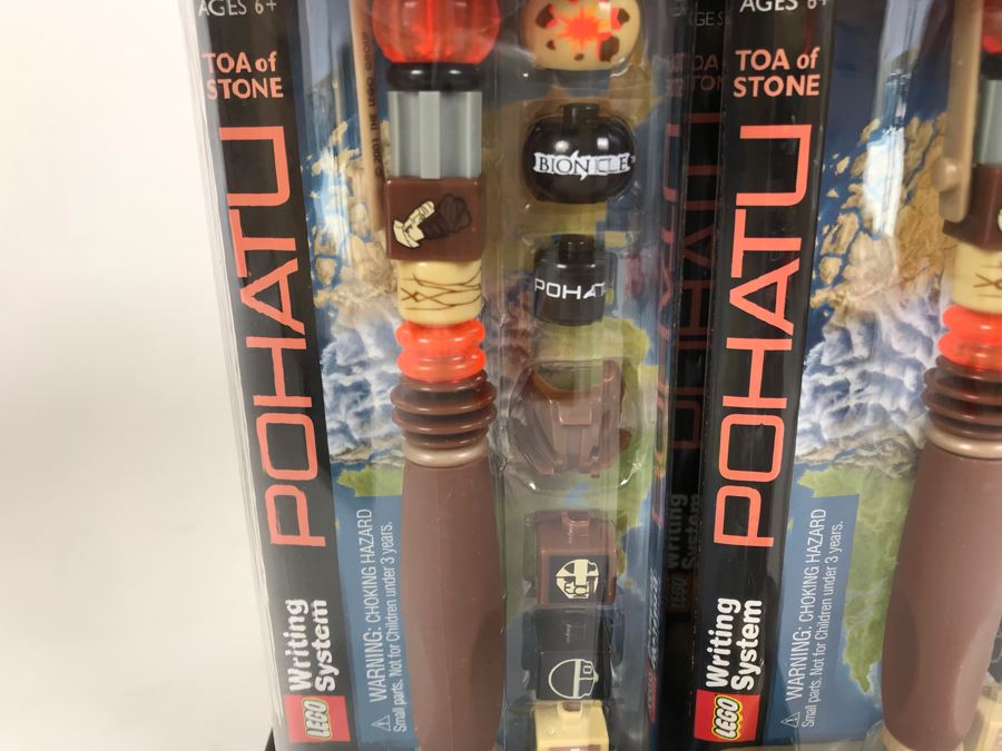 New 2001 LEGO Bionicle Pohatu Stone Writing System Pens By The CDM Company - 6 Pens [Photo 4]