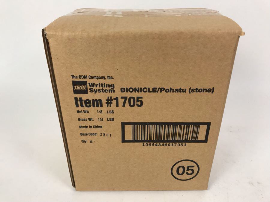 Box Of Sealed New 2001 LEGO Bionicle Pohatu Stone Writing System Pens By The CDM Company - 6 Pens [Photo 3]