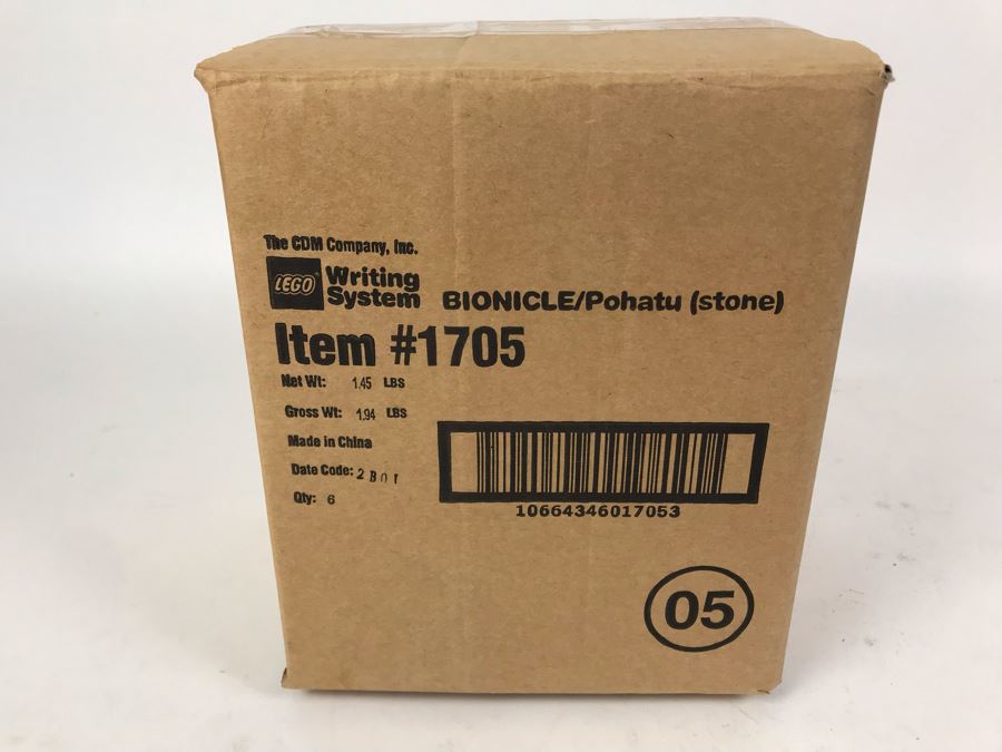 Box Of Sealed New 2001 LEGO Bionicle Pohatu Stone Writing System Pens By The CDM Company - 6 Pens [Photo 2]