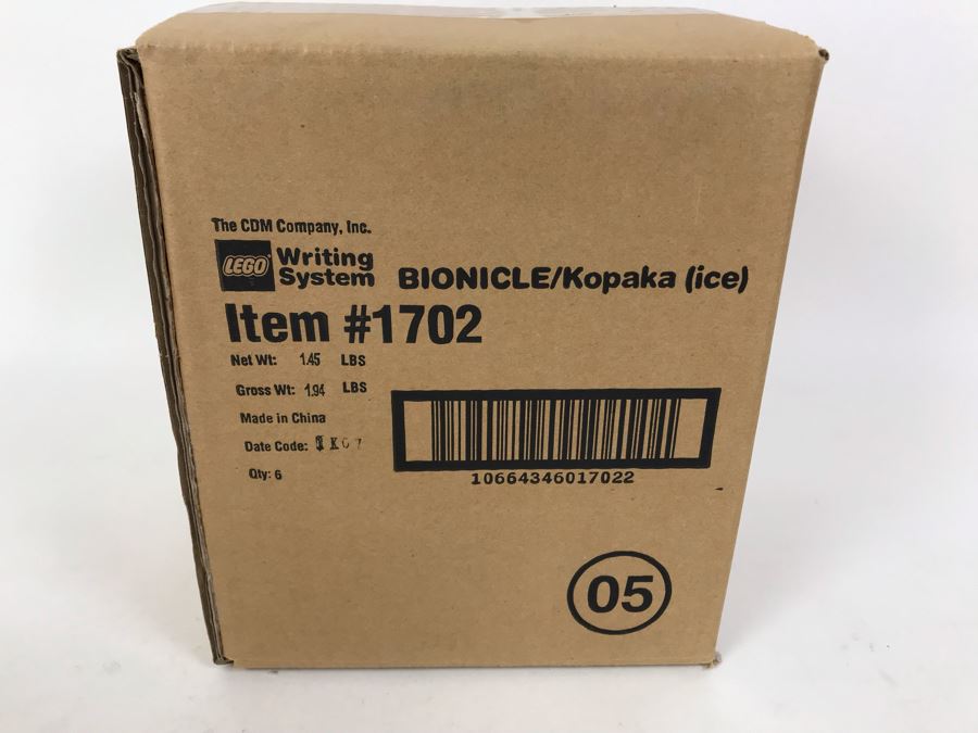 Sealed Box Of New 2001 LEGO Bionicle Kopaka Ice Writing System Pens By The CDM Company - 6 Pens [Photo 3]
