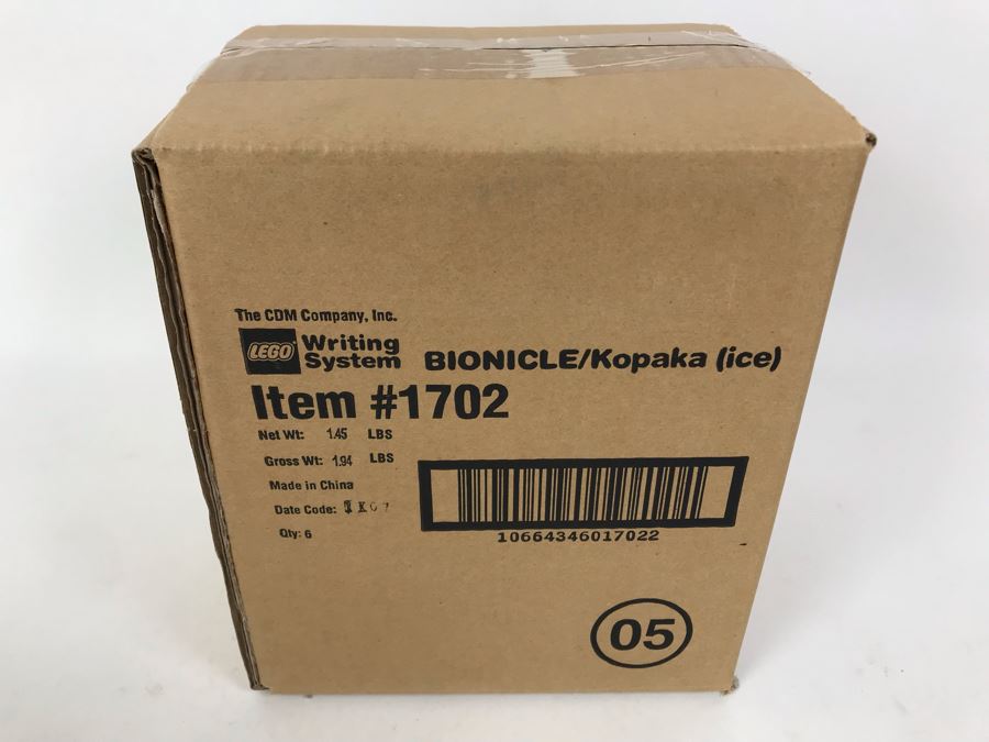 Sealed Box Of New 2001 LEGO Bionicle Kopaka Ice Writing System Pens By The CDM Company - 6 Pens [Photo 2]