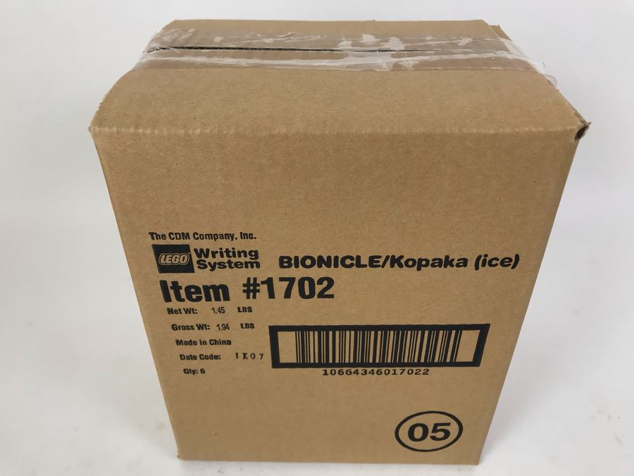 Sealed Box Of New 2001 LEGO Bionicle Kopaka Ice Writing System Pens By The CDM Company - 6 Pens [Photo 3]