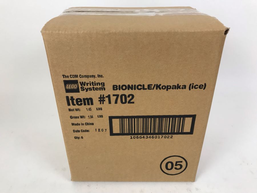 Sealed Box Of New 2001 LEGO Bionicle Kopaka Ice Writing System Pens By The CDM Company - 6 Pens [Photo 2]