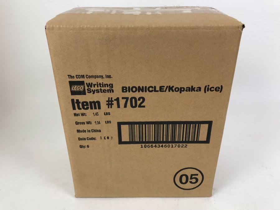 Sealed Box Of New 2001 LEGO Bionicle Kopaka Ice Writing System Pens By The CDM Company - 6 Pens [Photo 2]