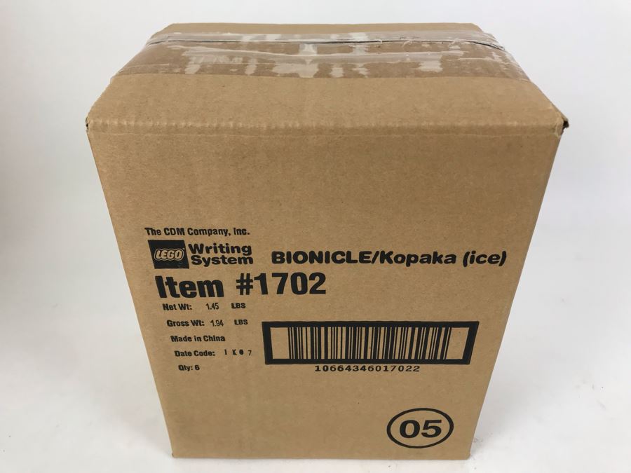 Sealed Box Of New 2001 LEGO Bionicle Kopaka Ice Writing System Pens By The CDM Company - 6 Pens [Photo 3]