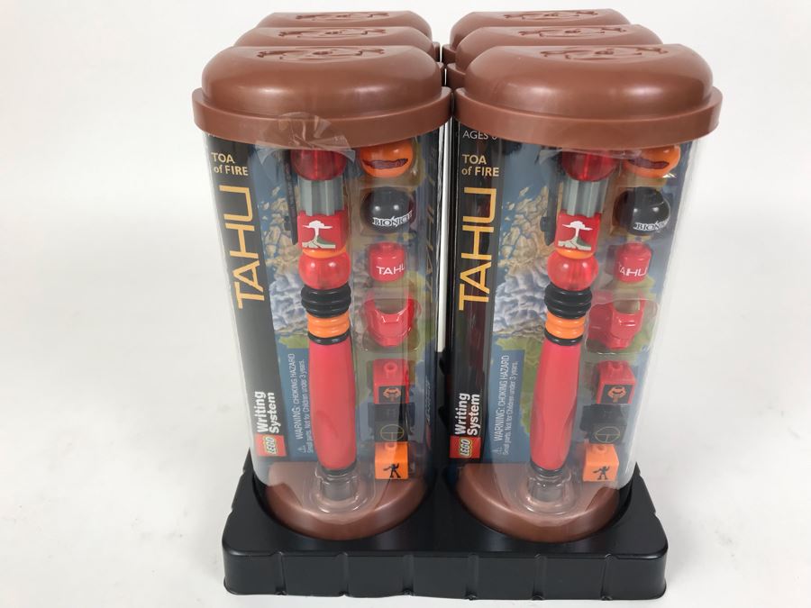 New 2001 LEGO Bionicle Tahu Fire Writing System Pens By The CDM Company - 6 Pens [Photo 2]