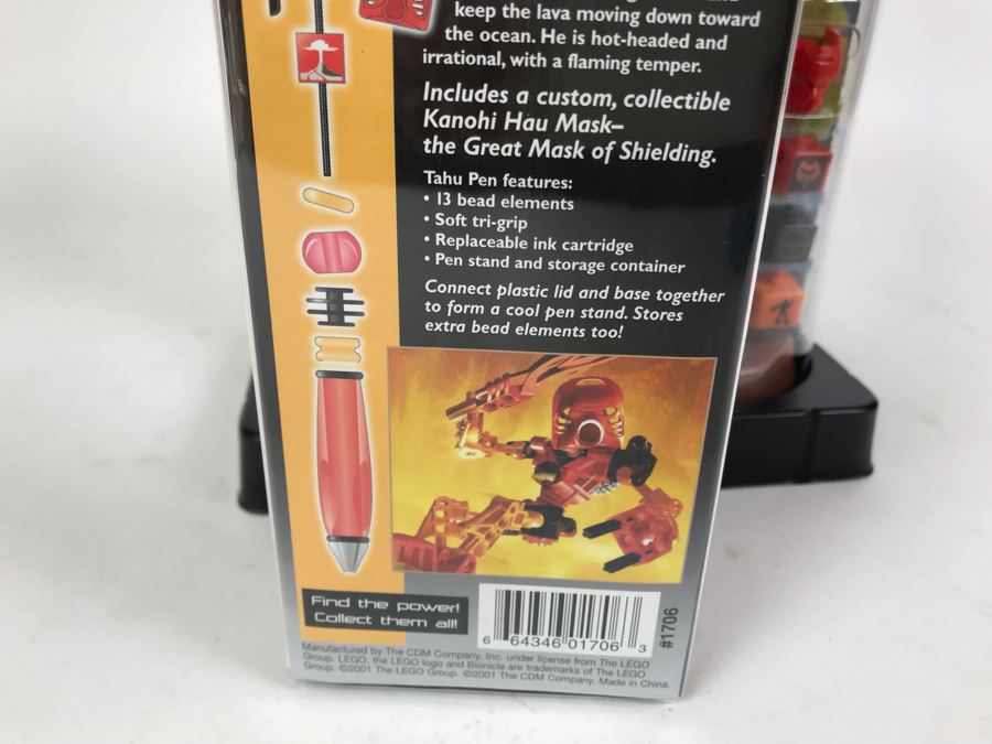 New 2001 LEGO Bionicle Tahu Fire Writing System Pens By The CDM Company - 6 Pens [Photo 9]