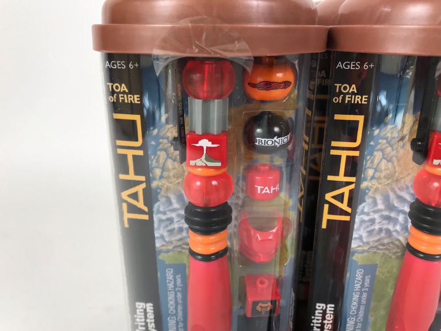 New 2001 LEGO Bionicle Tahu Fire Writing System Pens By The CDM Company - 6 Pens [Photo 4]