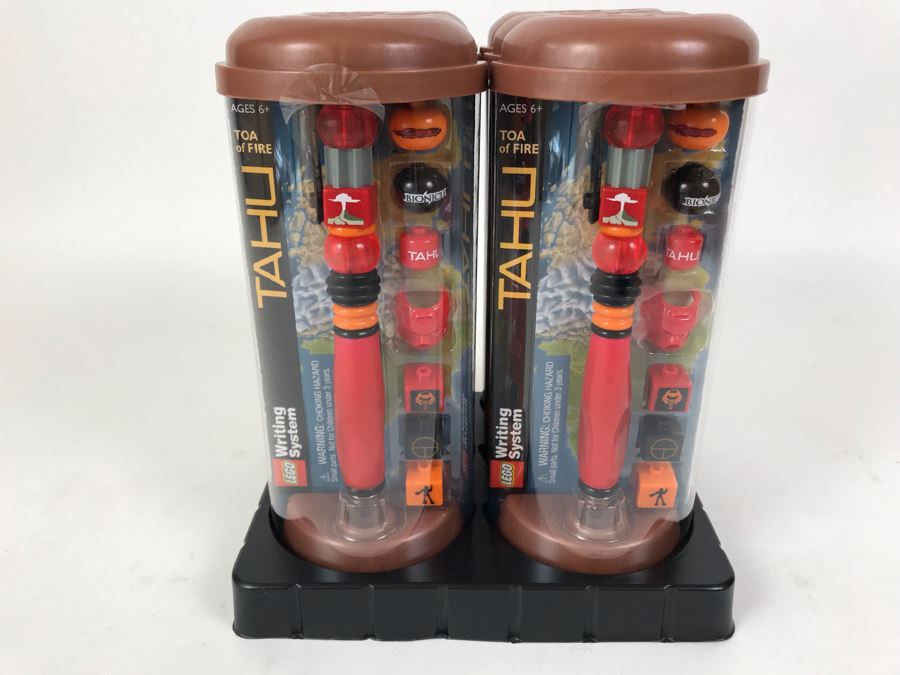 New 2001 LEGO Bionicle Tahu Fire Writing System Pens By The CDM Company - 6 Pens [Photo 3]