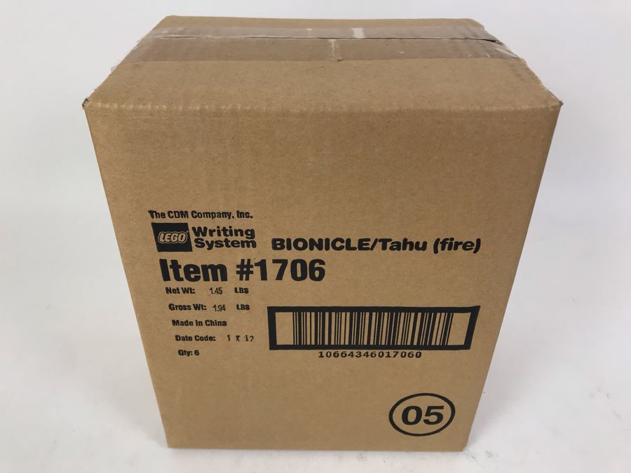 Sealed Box Of New 2001 LEGO Bionicle Tahu Fire Writing System Pens By The CDM Company - 6 Pens [Photo 3]