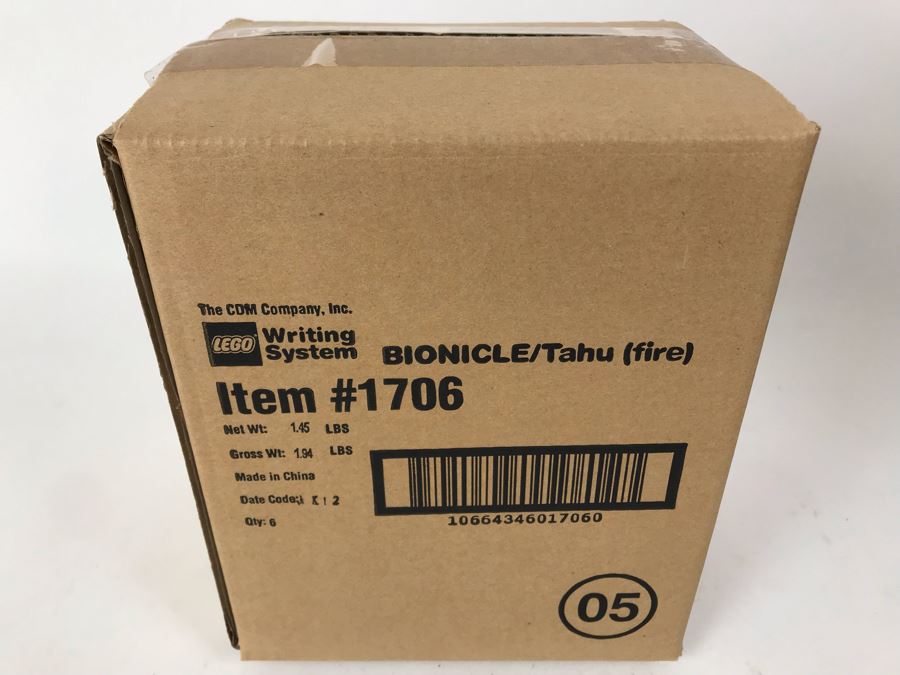 Sealed Box Of New 2001 LEGO Bionicle Tahu Fire Writing System Pens By The CDM Company - 6 Pens [Photo 3]
