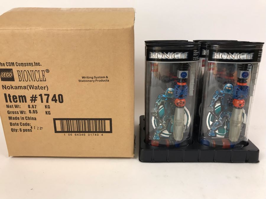New 2004 LEGO Bionicle Nokama Water Writing System Pens By The CDM Company - 6 Pens [Photo 1]