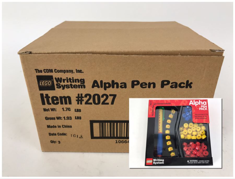 New 2000 LEGO Classic Alpha Pen Pack Writing System Pens By The CDM Company - 3 Pen Packs [Photo 1]