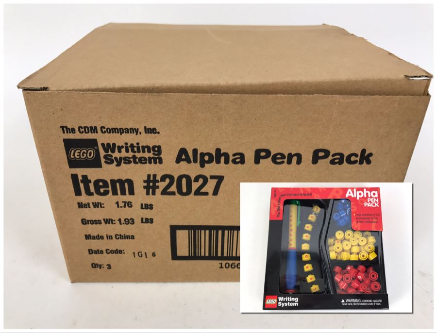 New 2000 LEGO Classic Alpha Pen Pack Writing System Pens By The CDM Company - 3 Pen Packs [Photo 1]