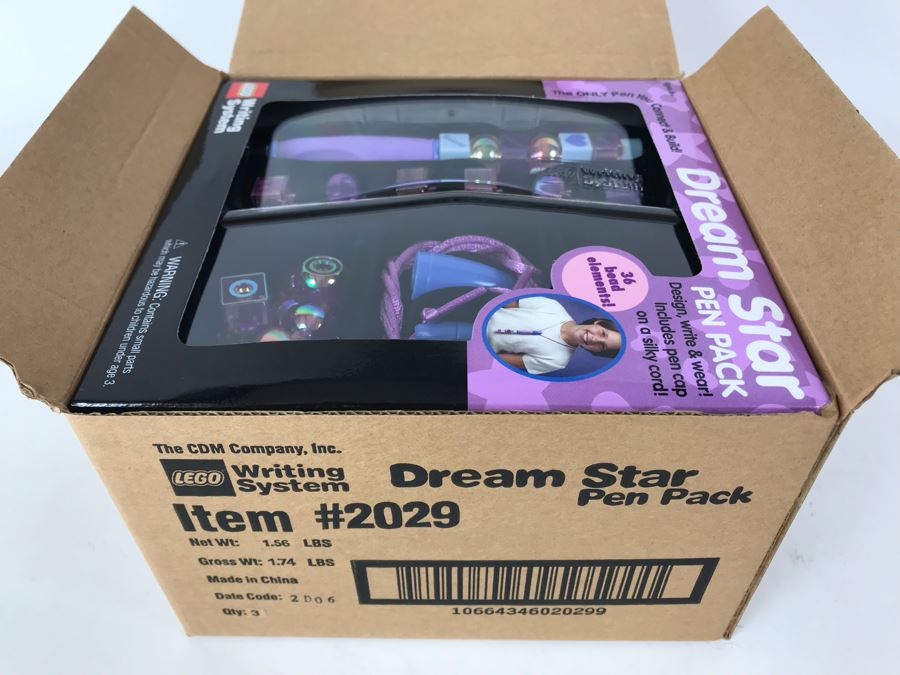 New 2001 LEGO Dream Star Pen Pack Writing System Pens By The CDM Company - 3 Pen Packs [Photo 2]