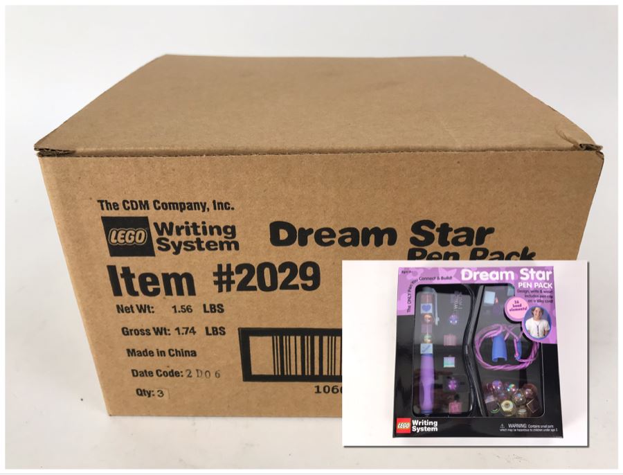 New 2001 LEGO Dream Star Pen Pack Writing System Pens By The CDM Company - 3 Pen Packs [Photo 1]