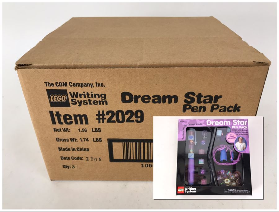 New 2001 LEGO Dream Star Pen Pack Writing System Pens By The CDM Company - 3 Pen Packs [Photo 1]