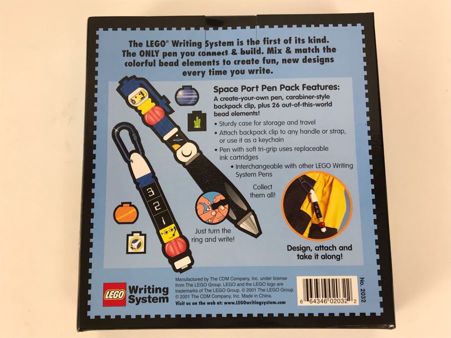 New 2001 LEGO Space Port Pen Pack Writing System Pens By The CDM Company - 3 Pen Packs [Photo 7]