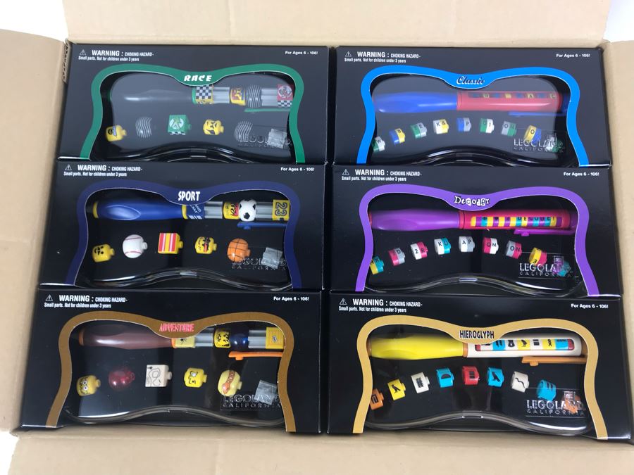 New 1999 LEGO Legoland California Special Writing System Pens Merchandiser Store Display 6 Styles By The CDM Company - 24 Pens [Photo 3]