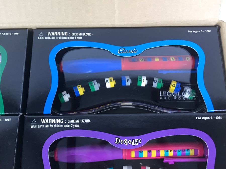New 1999 LEGO Legoland California Special Writing System Pens Merchandiser Store Display 6 Styles By The CDM Company - 24 Pens [Photo 9]