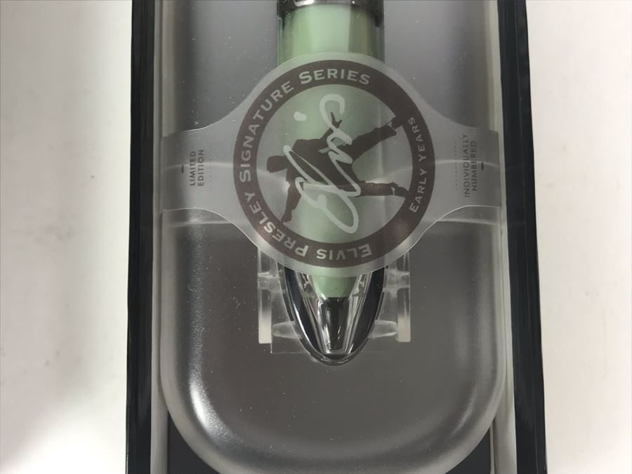New Elvis Presley Limited Edition Individually Numbered Collectible Memorabilia Pod Pens With Merchandiser Store Display By The CDM Company - 2 Pens [Photo 11]