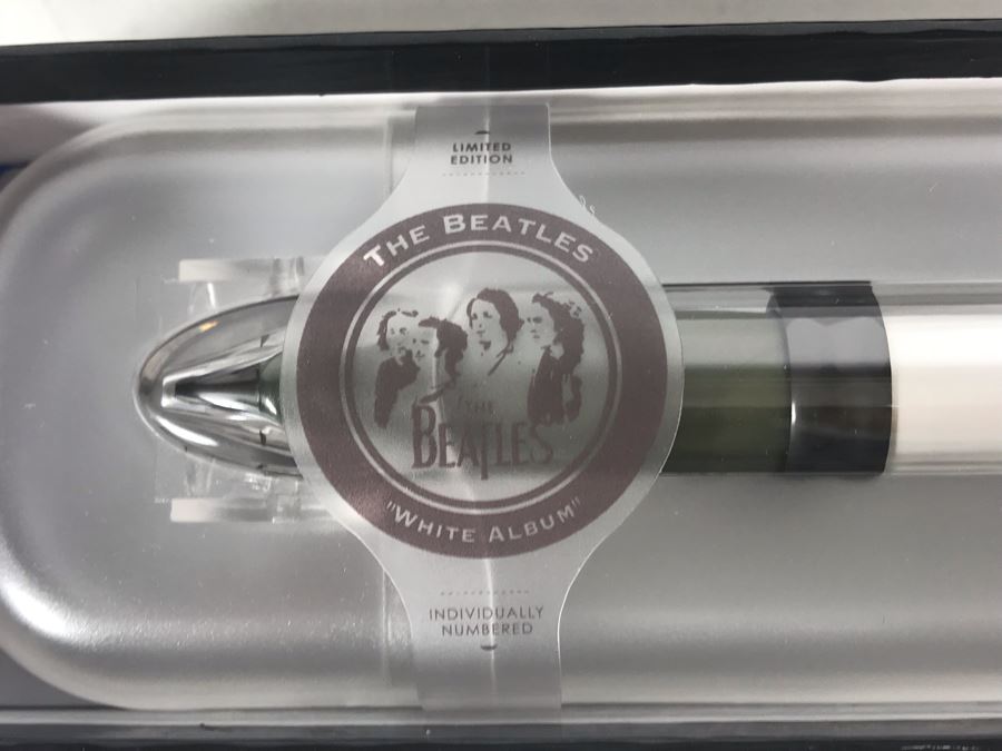 New Beatles Limited Edition Individually Numbered Collectible Memorabilia Pod Pens With Merchandiser Store Display By The CDM Company - 2 Beatles White Album Pens [Photo 13]