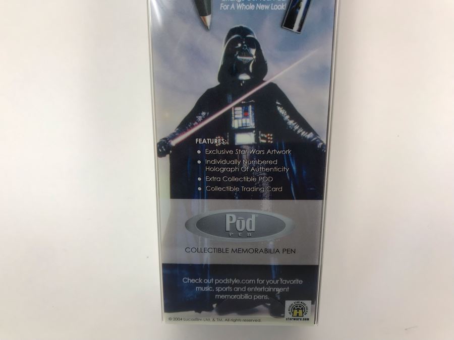 New Sealed Box Of (4) 2004 Star Wars Comic-Con Limited Edition Individually Numbered Collectible Memorabilia Pod Pens (First 50 Numbers) - 4 Pens [Photo 8]