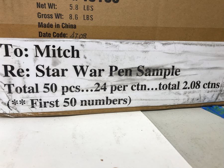 New Sealed Box Of (4) 2004 Star Wars Comic-Con Limited Edition Individually Numbered Collectible Memorabilia Pod Pens (First 50 Numbers) - 4 Pens [Photo 9]