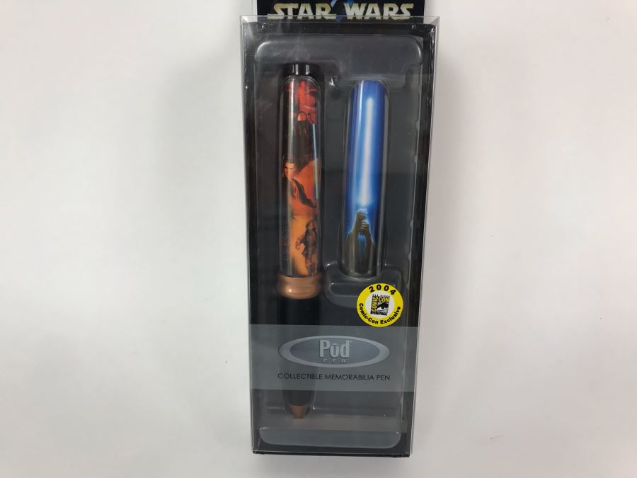 New Sealed Box Of (4) 2004 Star Wars Comic-Con Limited Edition Individually Numbered Collectible Memorabilia Pod Pens (First 50 Numbers) - 4 Pens [Photo 5]
