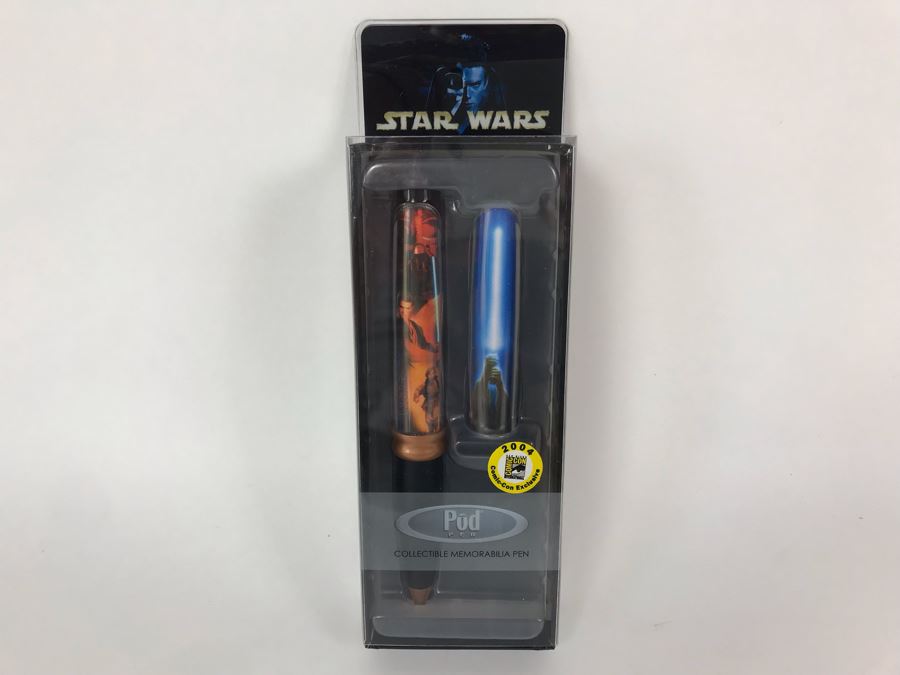 New Sealed Box Of (4) 2004 Star Wars Comic-Con Limited Edition Individually Numbered Collectible Memorabilia Pod Pens (First 50 Numbers) - 4 Pens [Photo 3]