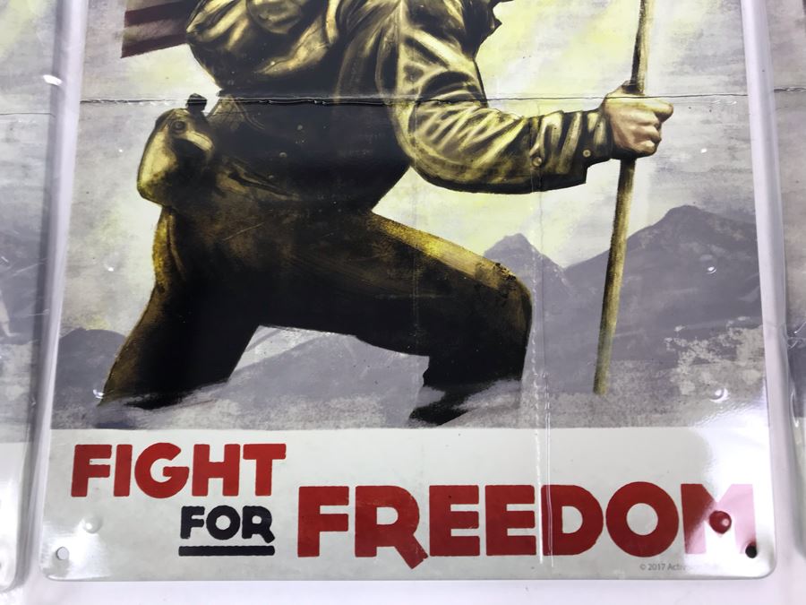 New 2017 Call Of Duty WWII Metal Signs Activision Sledgehammer Games Loot Crate - 6 Total [Photo 4]