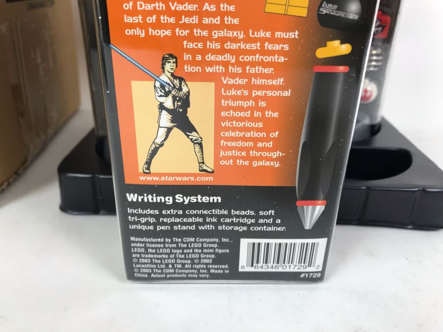 New 2003 LEGO Star Wars Writing System Writing System Pens: Luke Skywalker Pens By The CDM Company - 4 Pens Total [Photo 8]