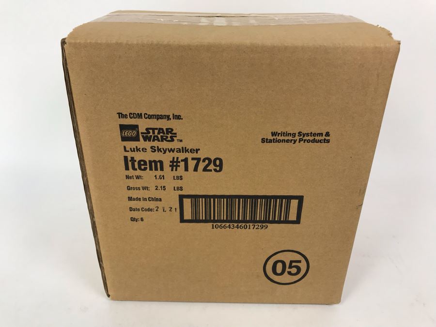 Sealed Box Of New 2003 LEGO Star Wars Writing System Writing System Pens: Luke Skywalker Pens By The CDM Company - 4 Pens Total [Photo 2]