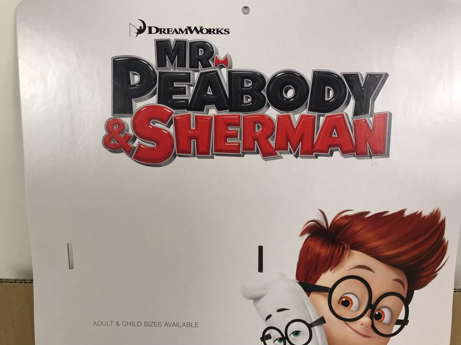 New 2014 Dreamworks Mr. Peabody & Sherman Movie Theather Sealed Real 3D Eyewear Glasses With Packaging And Movie Theater Cardboard Display - Approximately 150 Glasses [Photo 4]