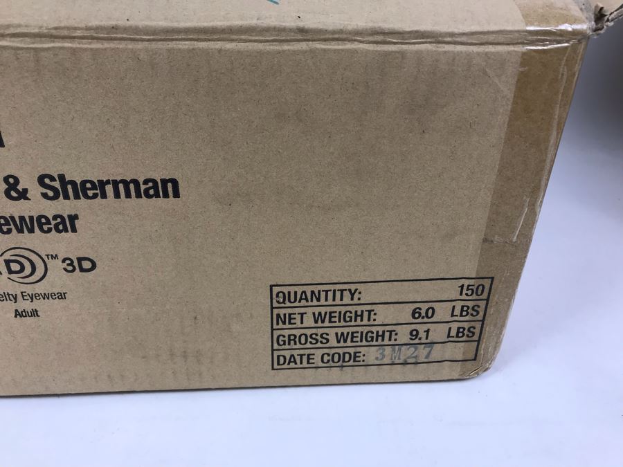 New 2014 Dreamworks Mr. Peabody & Sherman Movie Theather Sealed Real 3D Eyewear Glasses With Packaging And Movie Theater Cardboard Display - Approximately 150 Glasses [Photo 9]