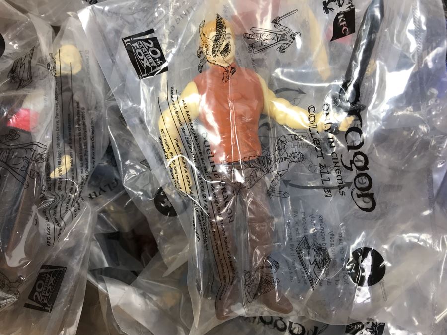 Huge Box Filled With New Kentucky Fried Chicken KFC ERAGON Happy Meal Toys: Eragon's Magic Revealer, Dueling Eragon, Dueling Galbatorix, Flying Saphira, Saphira's Power - See Photos [Photo 5]