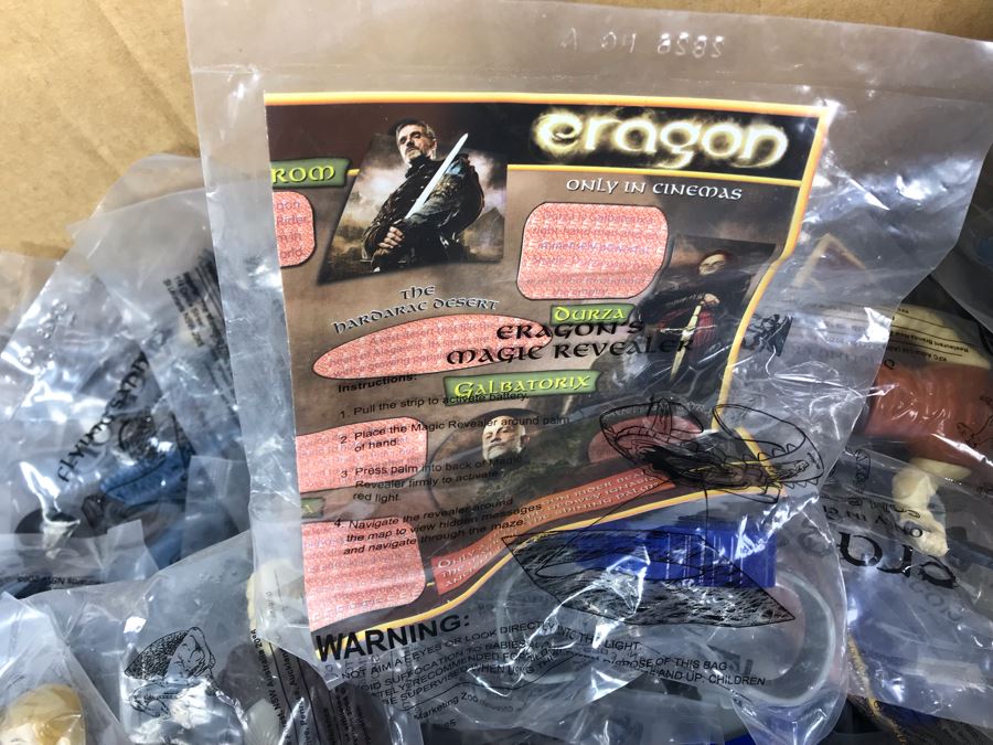 Huge Box Filled With New Kentucky Fried Chicken KFC ERAGON Happy Meal Toys: Eragon's Magic Revealer, Dueling Eragon, Dueling Galbatorix, Flying Saphira, Saphira's Power - See Photos [Photo 6]