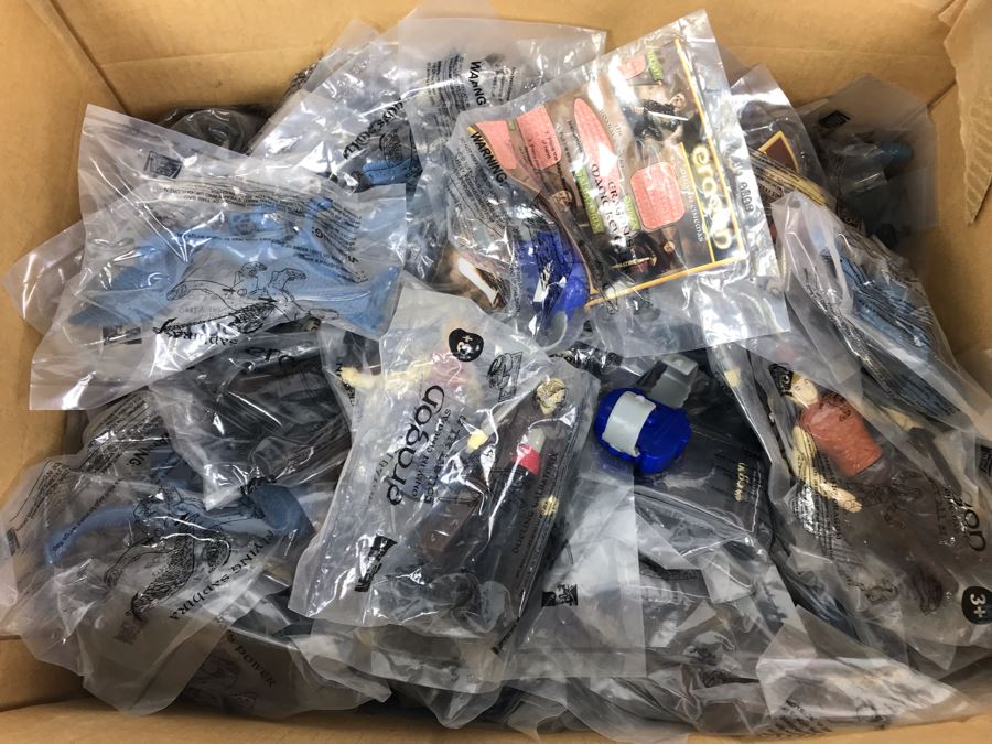 Huge Box Filled With New Kentucky Fried Chicken KFC ERAGON Happy Meal Toys: Eragon's Magic Revealer, Dueling Eragon, Dueling Galbatorix, Flying Saphira, Saphira's Power - See Photos [Photo 3]