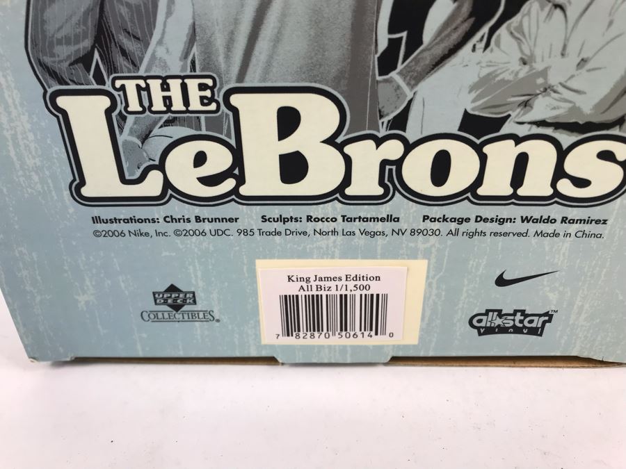 Rare New In Box Limited Edition Of 1,500 All Star Vinyl NBA The Lebrons King James Edition All Business LeBron 2006 Upper Deck Collectibles Nike LeBron James Figure [Photo 4]