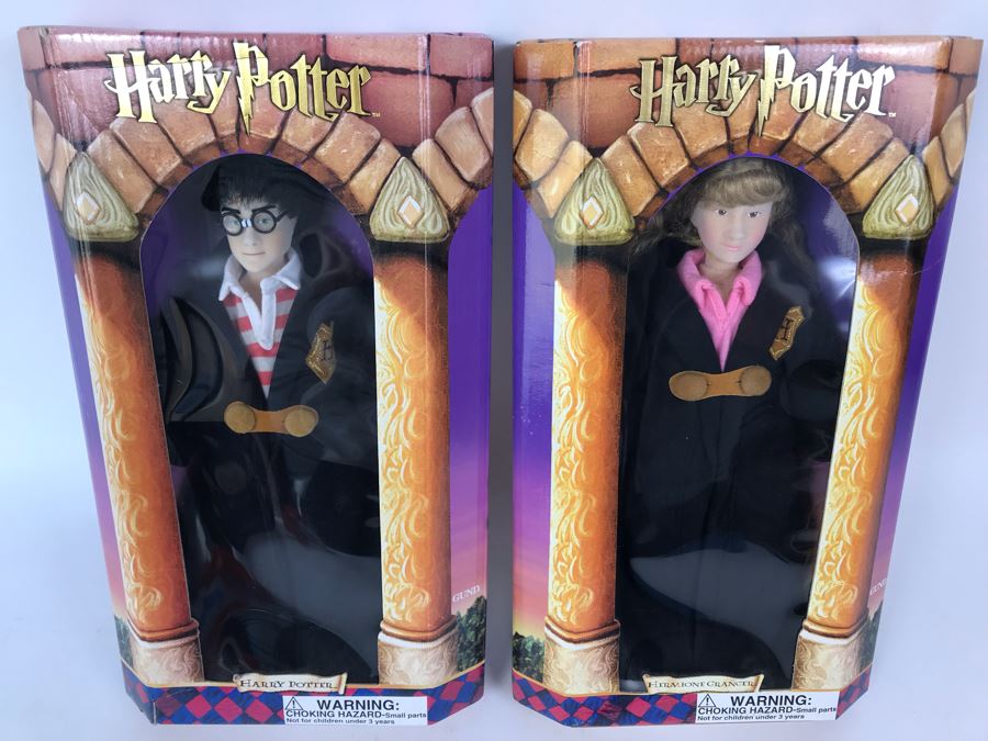 New In Box 2001 GUND WB Harry Potter Figures: Harry Potter And Hermione Granger [Photo 1]