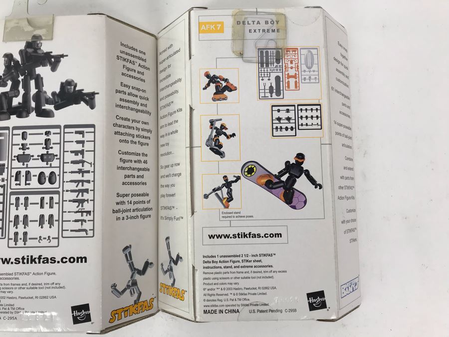 (3) New 2003 Hasbro Stikfas Action Figures: AFK 10 Alpha Male K-9 Police Unit, Alpha Male Military And AFK 7 Delta Boy Extreme [Photo 9]