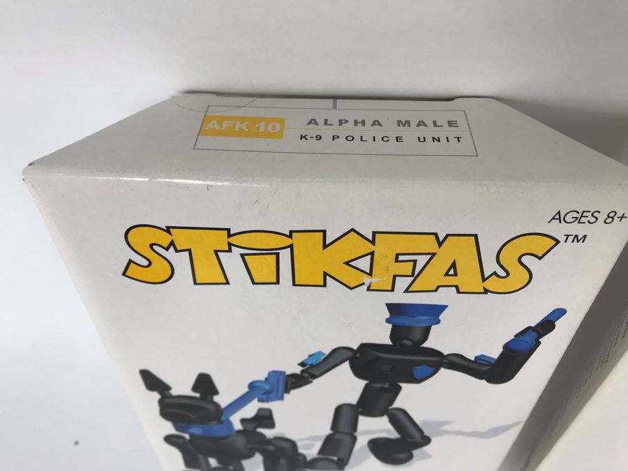 (3) New 2003 Hasbro Stikfas Action Figures: AFK 10 Alpha Male K-9 Police Unit, Alpha Male Military And AFK 7 Delta Boy Extreme [Photo 5]
