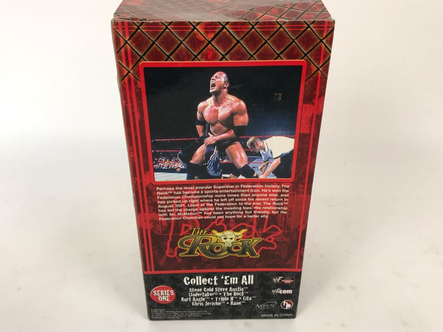 New In Box 2001 Collector's Edition The Rock World Wrestling Federation WWF Rumble Heads Bobble Heads With Attitude [Photo 5]