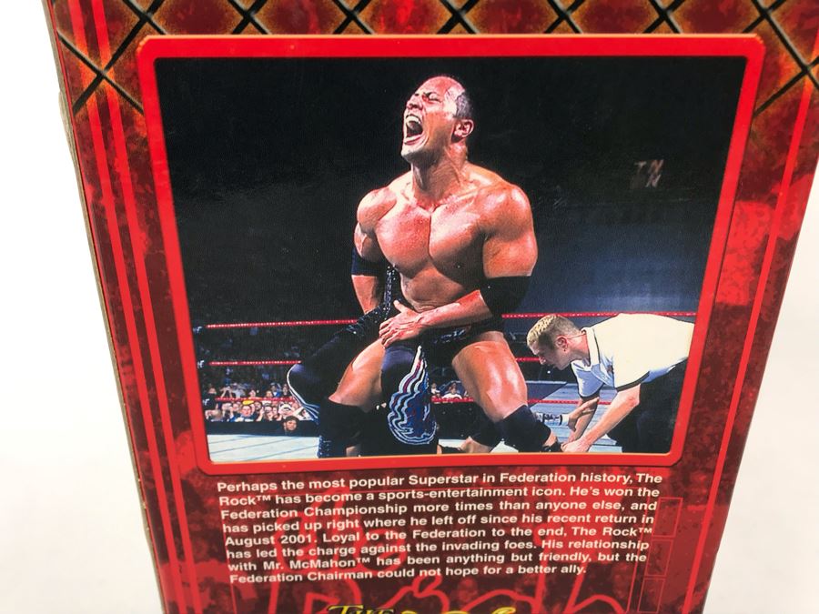New In Box 2001 Collector's Edition The Rock World Wrestling Federation WWF Rumble Heads Bobble Heads With Attitude [Photo 6]