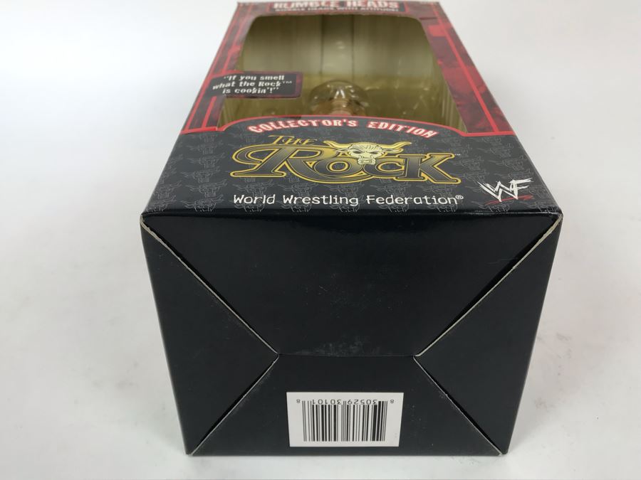 New In Box 2001 Collector's Edition The Rock World Wrestling Federation WWF Rumble Heads Bobble Heads With Attitude [Photo 8]