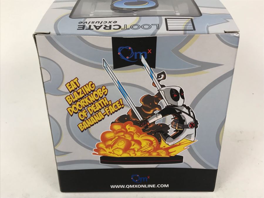 New In Box 2015 Marvel Deadpool Collectible Vinyl Action Figure Loot Crate Exclusive QMX Quantum Mechanix [Photo 7]