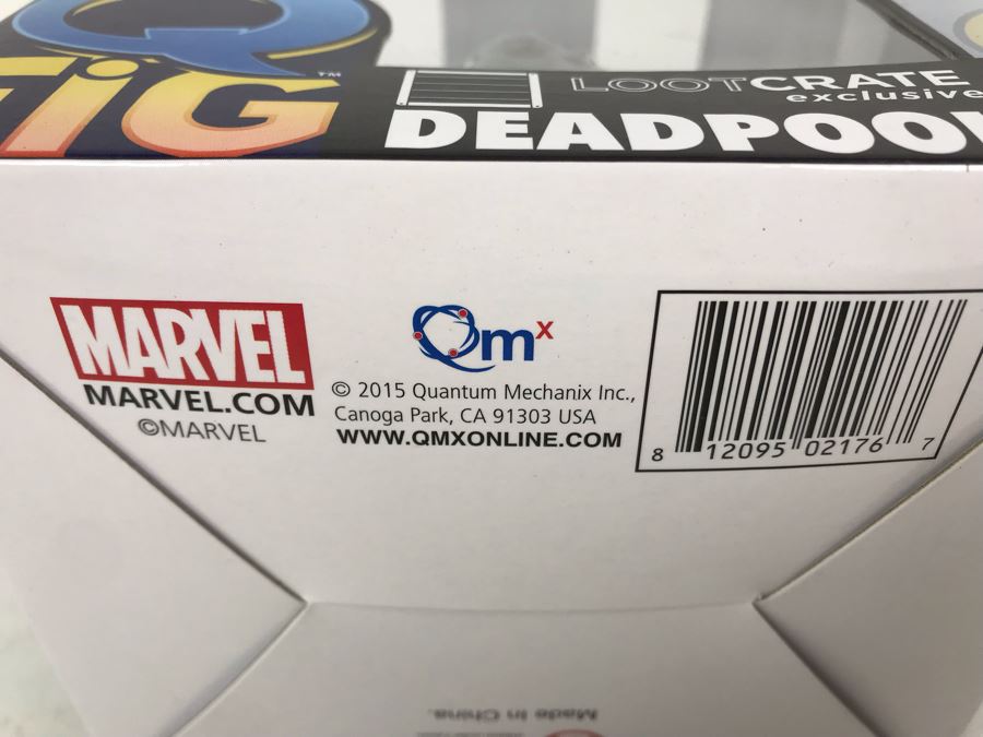 New In Box 2015 Marvel Deadpool Collectible Vinyl Action Figure Loot Crate Exclusive QMX Quantum Mechanix [Photo 9]