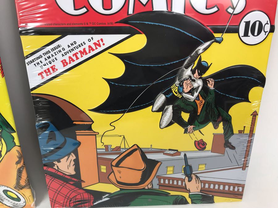 New Sealed Pair Of Metal Reproduction Comic Book Covers: Action Comics Superman #1 And Detective Comics Batman #27 Open Road Brands [Photo 4]