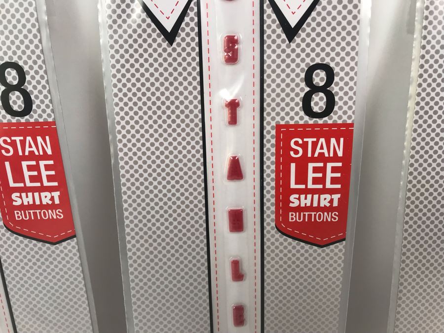 (4) New The Stan Lee Collection Stan Lee Shirt Buttons By ByGeorge! [Photo 3]